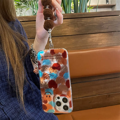 Pom Strap Phone / Smiley Case Set