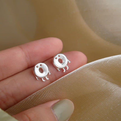 Cartoon 925 Stud Sterling Earring Silver