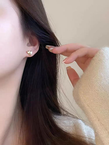 925 Stud Silver Earring Sterling Heart