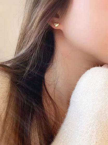 925 Stud Silver Earring Sterling Heart