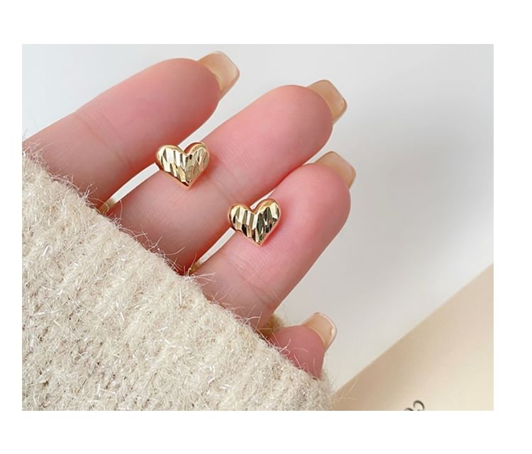 925 Stud Silver Earring Sterling Heart