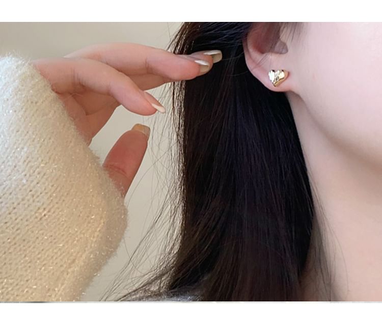 925 Stud Silver Earring Sterling Heart