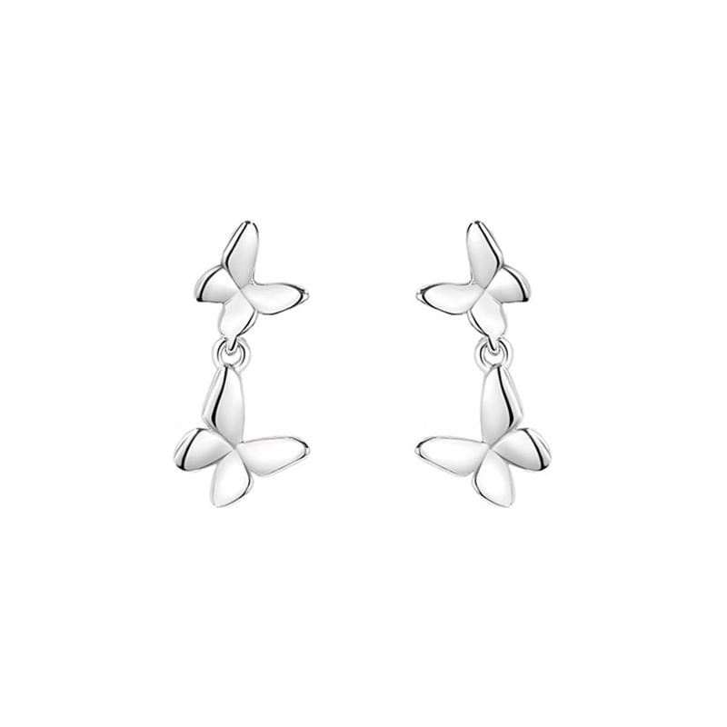 Drop Sterling Butterfly 925 Silver Earring