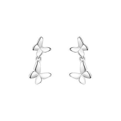 Drop Sterling Butterfly 925 Silver Earring