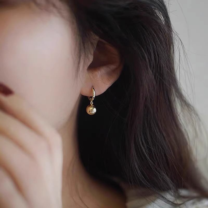 Huggie 925 Drop Earring Ball Sterling Silver