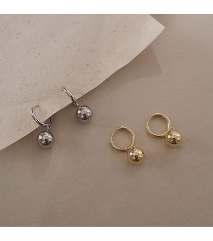 Huggie 925 Drop Earring Ball Sterling Silver