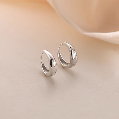 Hoop Silver 925 Glossy Sterling Earring