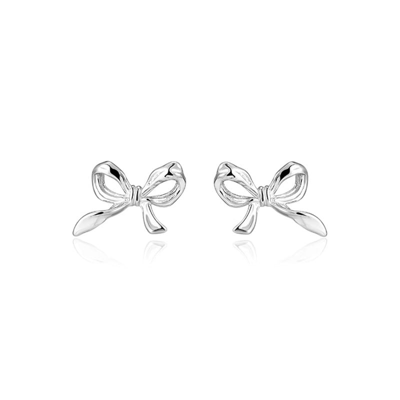 Sterling Earring 925 Stud Silver Bow
