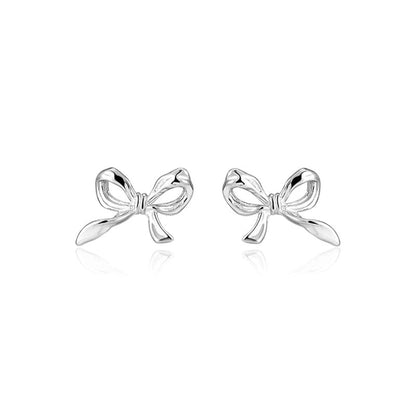 Sterling Earring 925 Stud Silver Bow