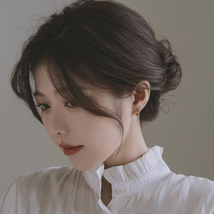 Rhinestone 925 Sterling Earring Huggie Silver