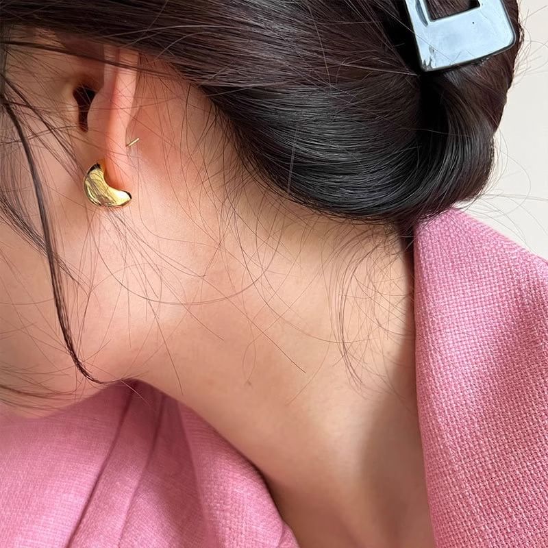 Glossy Sterling 925 Silver Earring Hoop