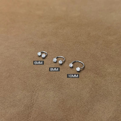 Open Rhinestone Earring Huggie