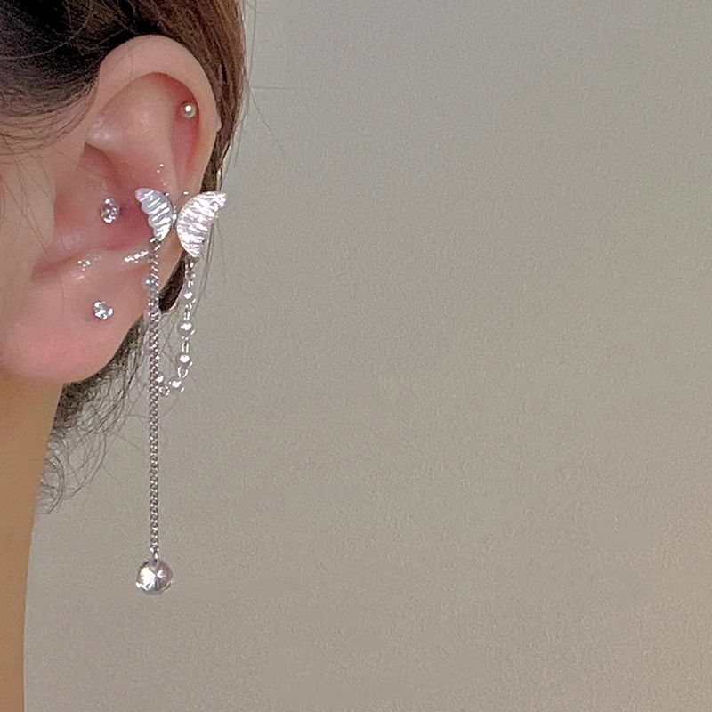 Ear Butterfly Faux Cuff Pearl