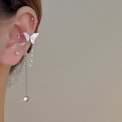 Ear Butterfly Faux Cuff Pearl