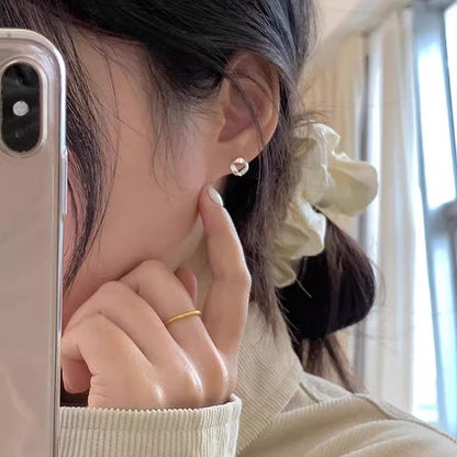 Twisted Earring Silver Barbell 925 Sterling