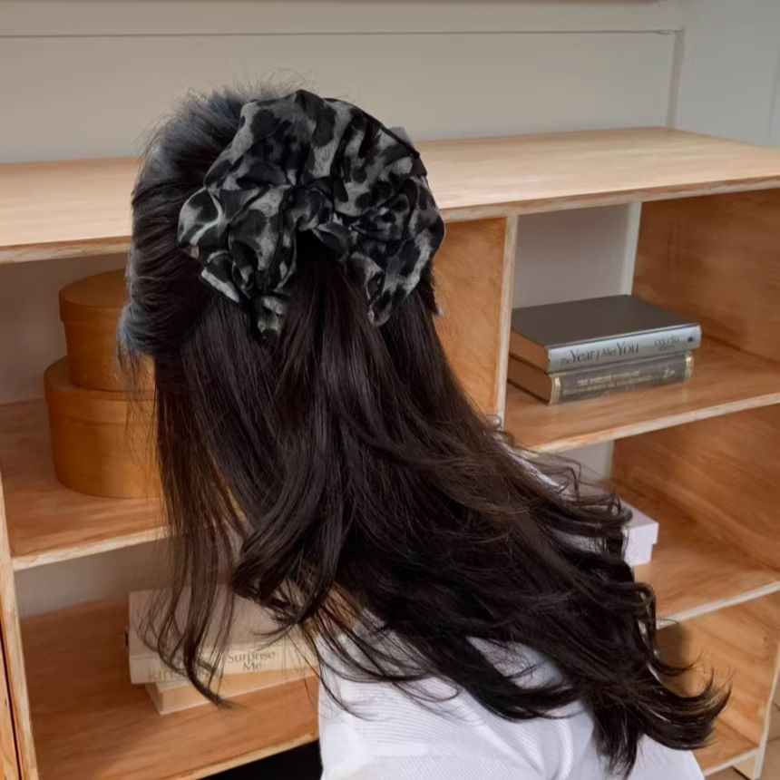 Hair Scrunchie Leopard Print