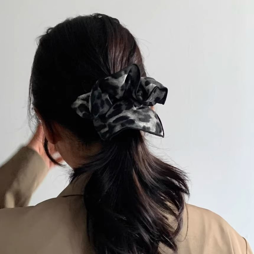 Hair Scrunchie Leopard Print