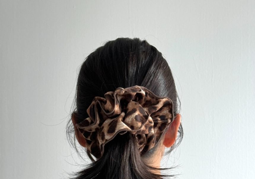 Hair Scrunchie Leopard Print