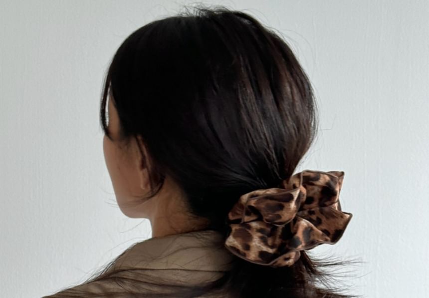Hair Scrunchie Leopard Print