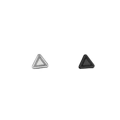 Geometric Alloy Stud Earrings - Triangular Set
