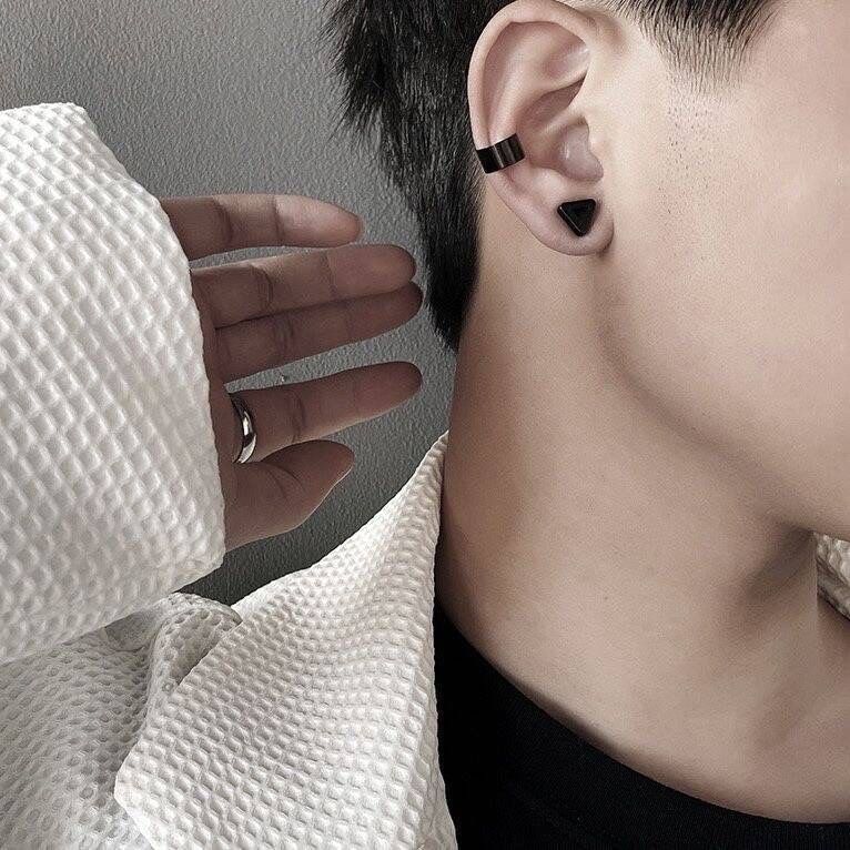 Geometric Alloy Stud Earrings - Triangular Set
