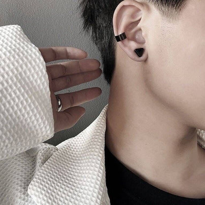 Geometric Alloy Stud Earrings - Triangular Set