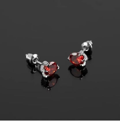 Crystal Stud Earrings - Rhinestone Alloy Set