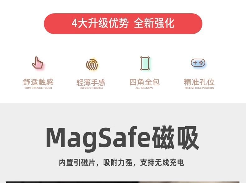 with Phone MagSafe) (Compatible Transparent Magnetic Case