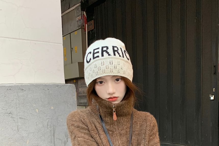 Plain Turtleneck Zip Cardigan