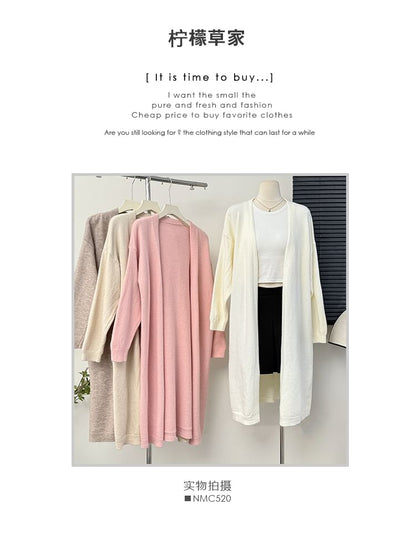 Open-Front Long Cardigan - 6 Colors
