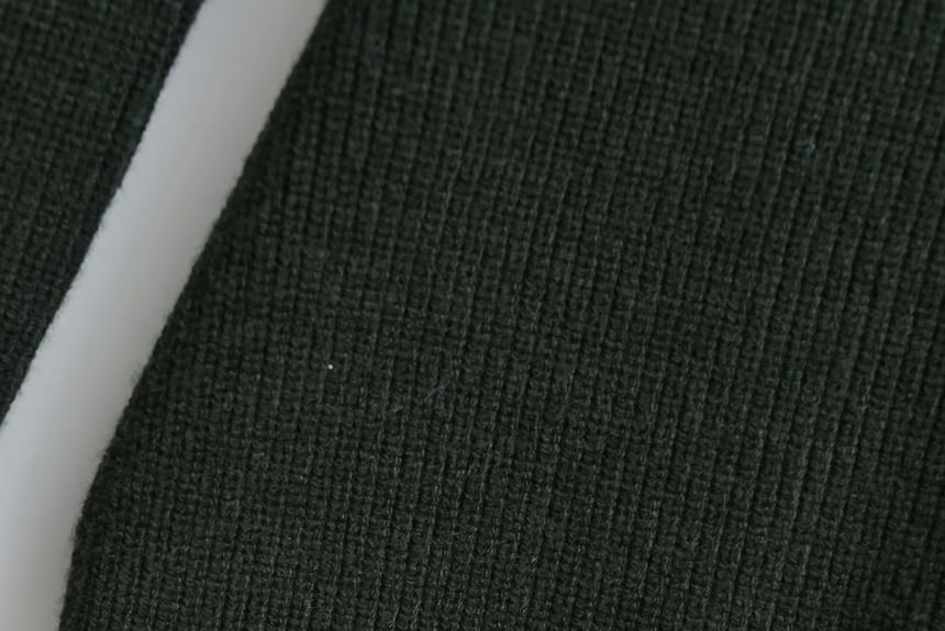 Plain Zip-Up Cardigan