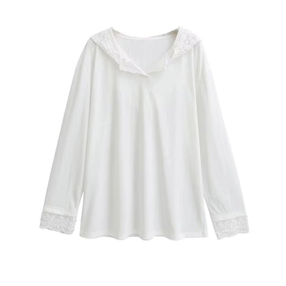 Lace Trim Hoodie