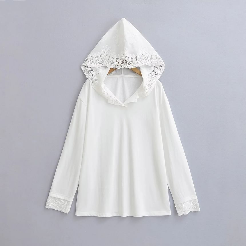 Lace Trim Hoodie