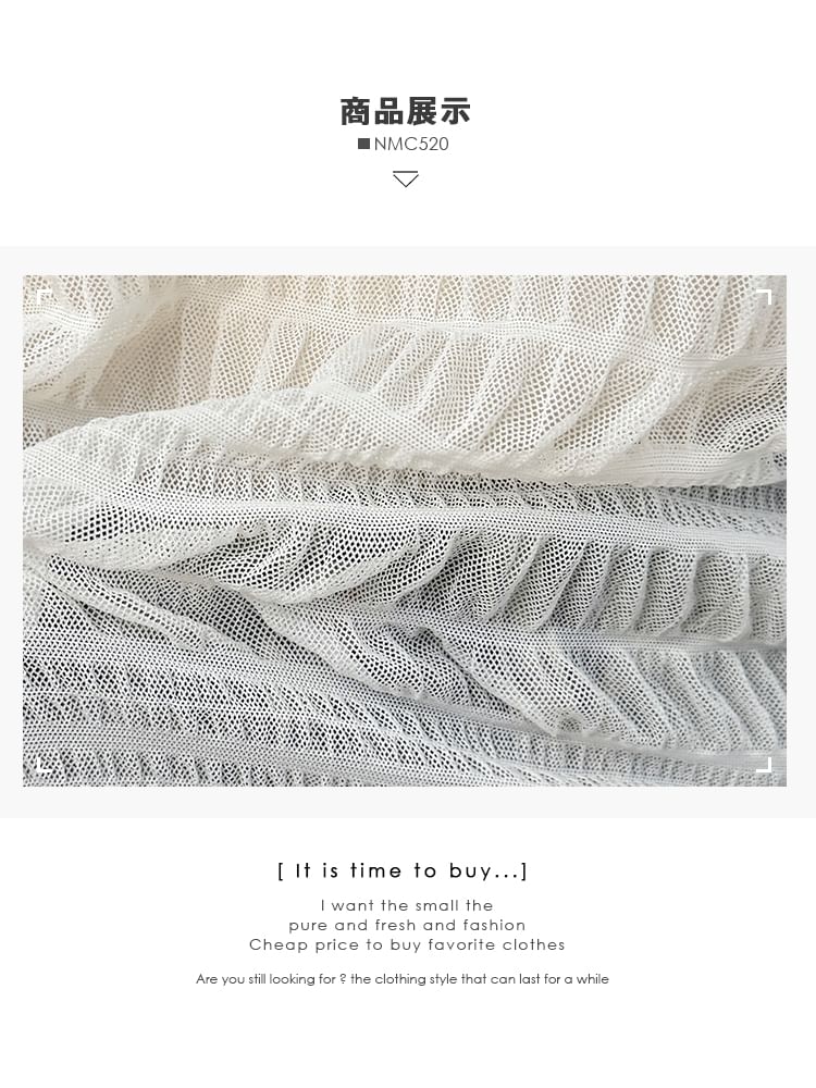 Sheer Mock Neck Lace Top