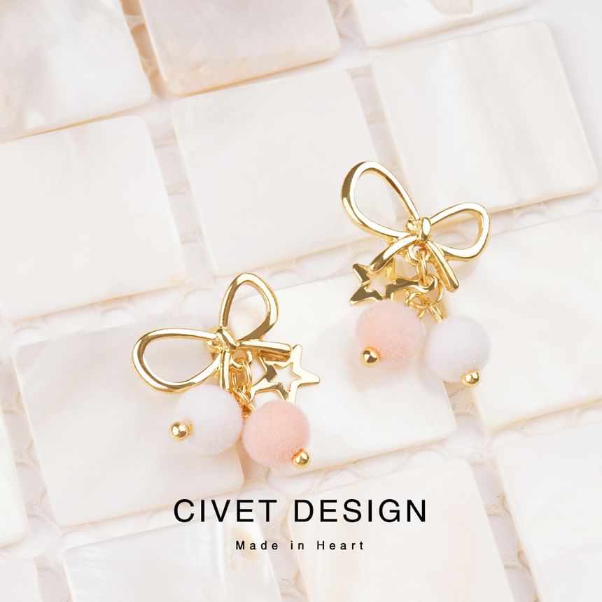 Drop Earring / Star Threader Bow