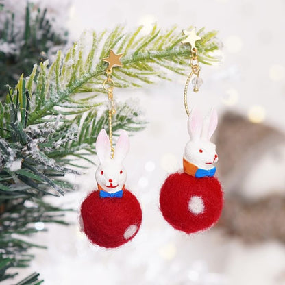 Dangle Felt Rabbit Earring