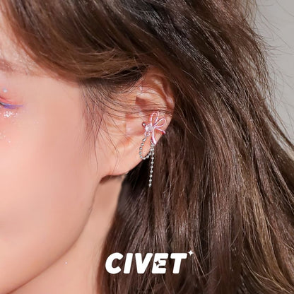 Knot Dangle Rhinestone Alloy Earring