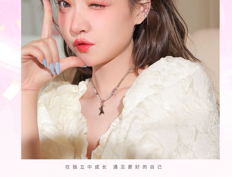 Knot Dangle Rhinestone Alloy Earring