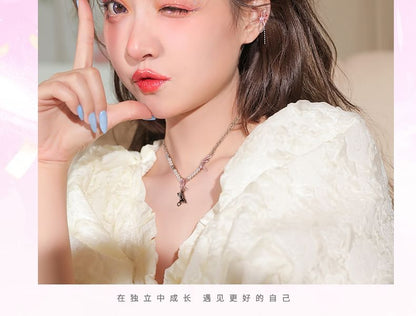 Knot Dangle Rhinestone Alloy Earring