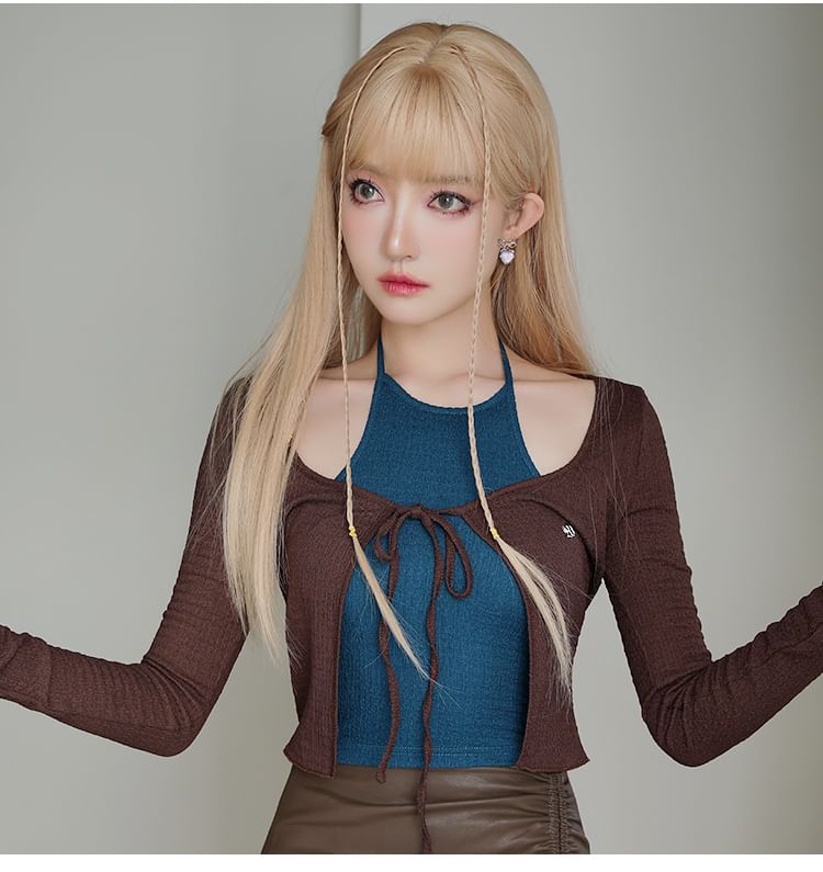 Alloy Drop Bow Heart Earring