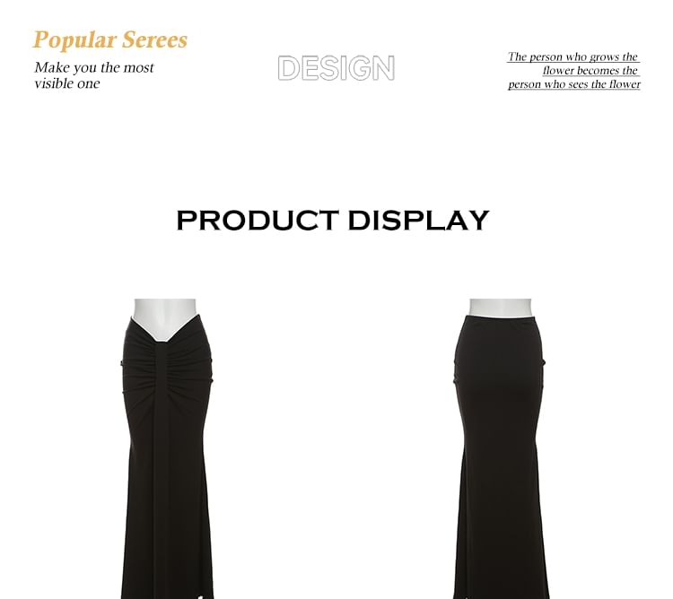 Mock Neck Asymmetrical Lace Crop Top and Ruched Fishtail Skirt