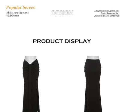 Mock Neck Asymmetrical Lace Crop Top and Ruched Fishtail Skirt