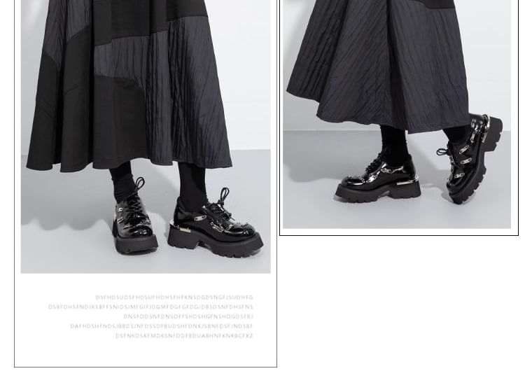 Plain Panel Midi Skirt with Elastic Waist