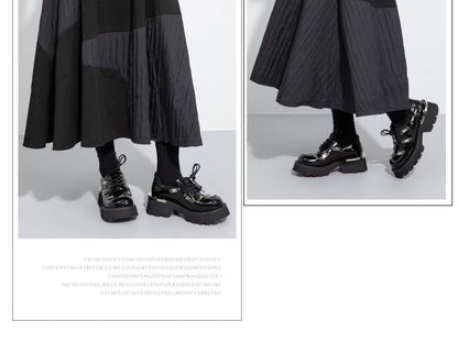 Plain Panel Midi Skirt with Elastic Waist