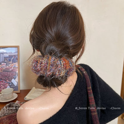 Tie Hair Fuzzy Knit
