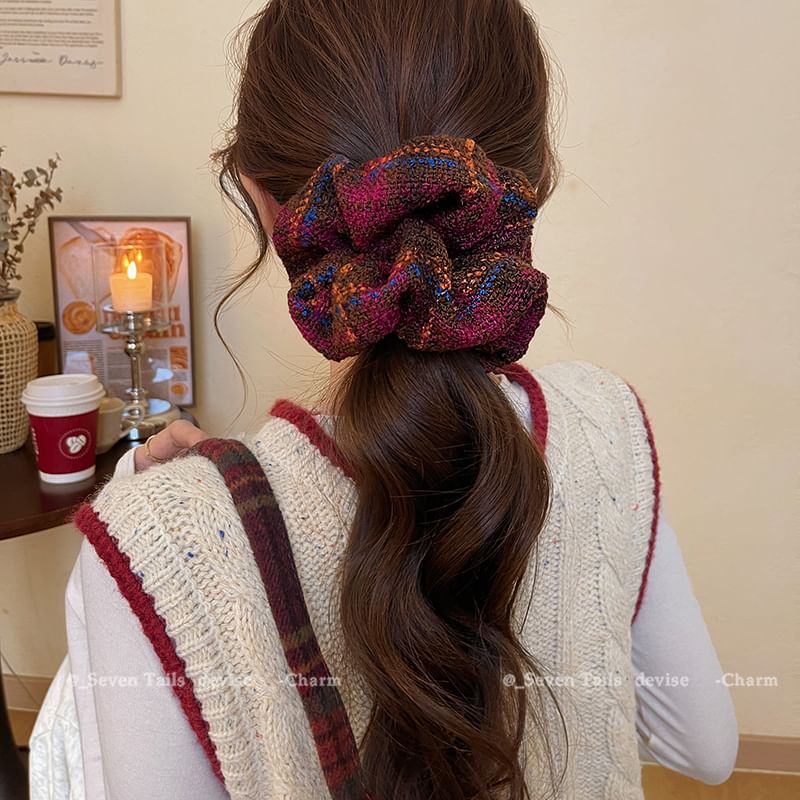 Hair Scrunchie Plaid