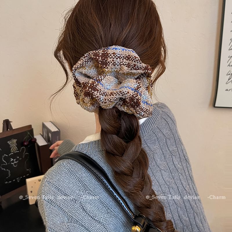 Hair Scrunchie Plaid