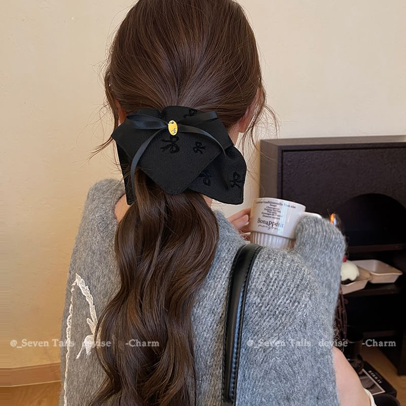 Hair Bow Print Scrunchie