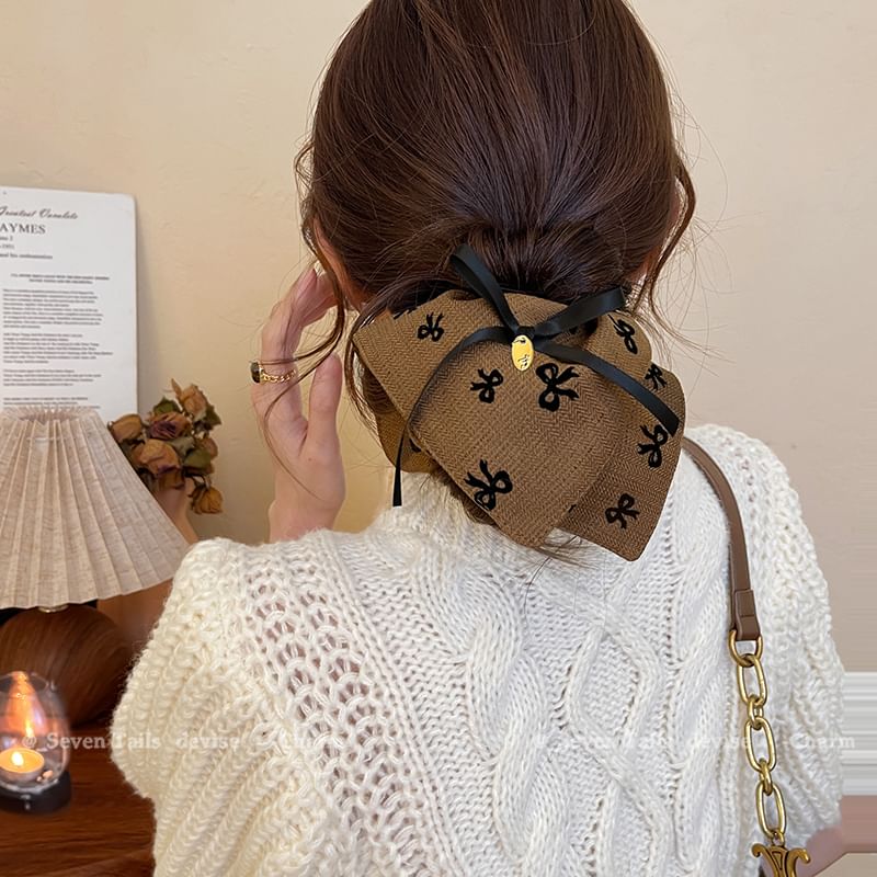 Hair Bow Print Scrunchie