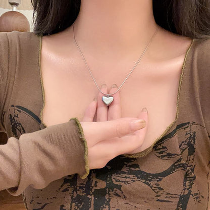 Necklace Heart / Layered Braded Set